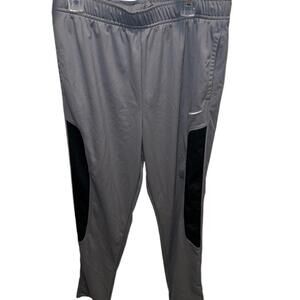 Nike grey and black track‎ pants with side pockets and drawstring waist boys XL